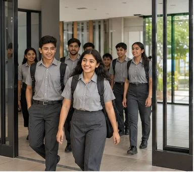 Students beginning a new academic stage
